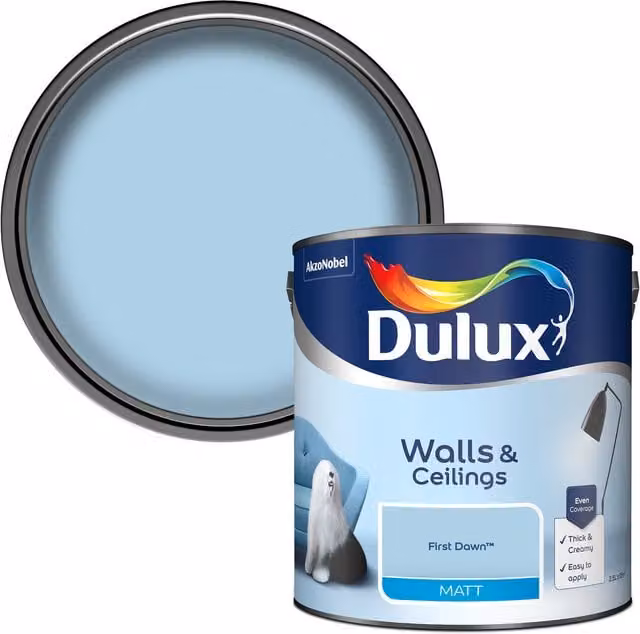 Dulux Matt Dispersion Emulsion Paint in Turquoise Blue, 2.5 l