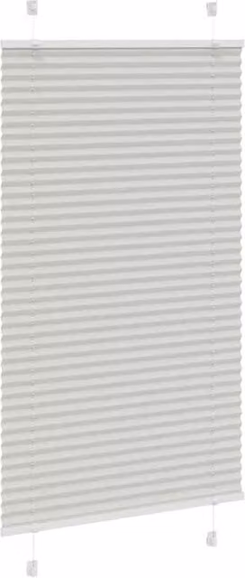 Berkfield Home Single Pleat Fabric Blind in Light Grey, W: 80 cm, H: 100 cm