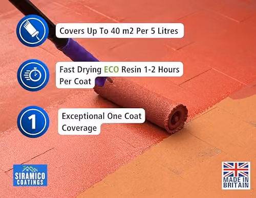 SIRAMICO COATINGS One Coat Anti-Slip Water-Based Floor Paint, Black, 1 Litre – 2
