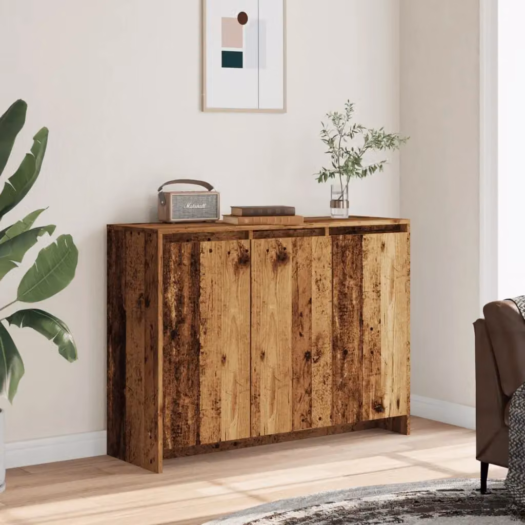 Berkfield Home Rustic Old Wood Sideboard in Brown, W/D/H: 102 x 33 x 75 cm – 2
