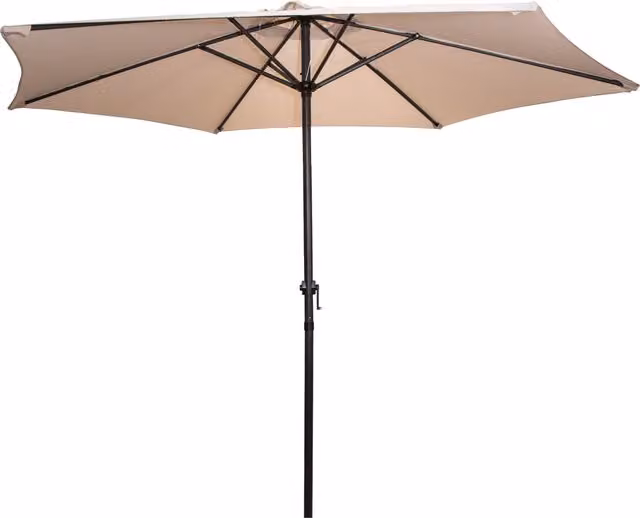 Samuel Alexander 2.7m Wind Up Crank Garden Parasol with Aluminium Shaft in Beige
