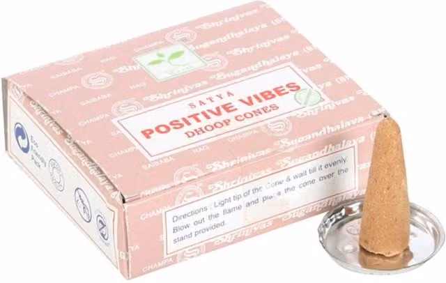 Satya Positive Vibes Pink Dhoop Incense Cones