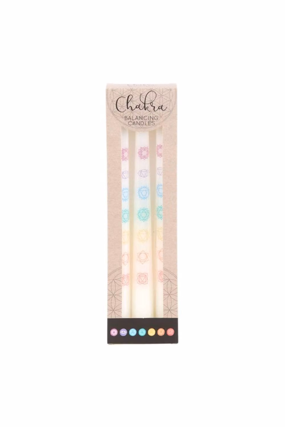 KDMD Set of 3 White Chakra Balancing Taper Candles for Home Decor – 2