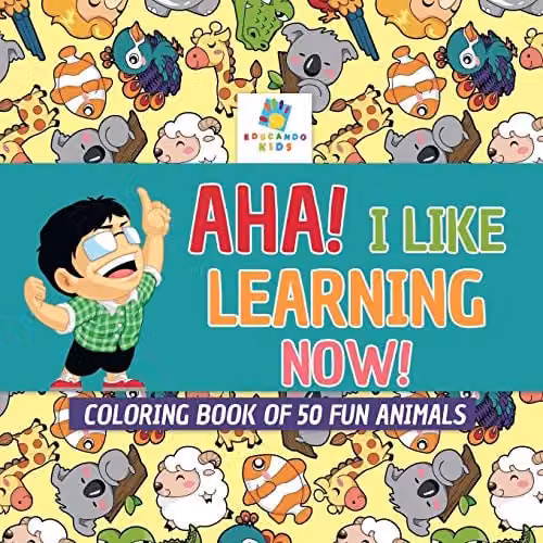 Educando Kids Aha! I Like Learning Now! Multicolour Childrens Animal Colouring Book