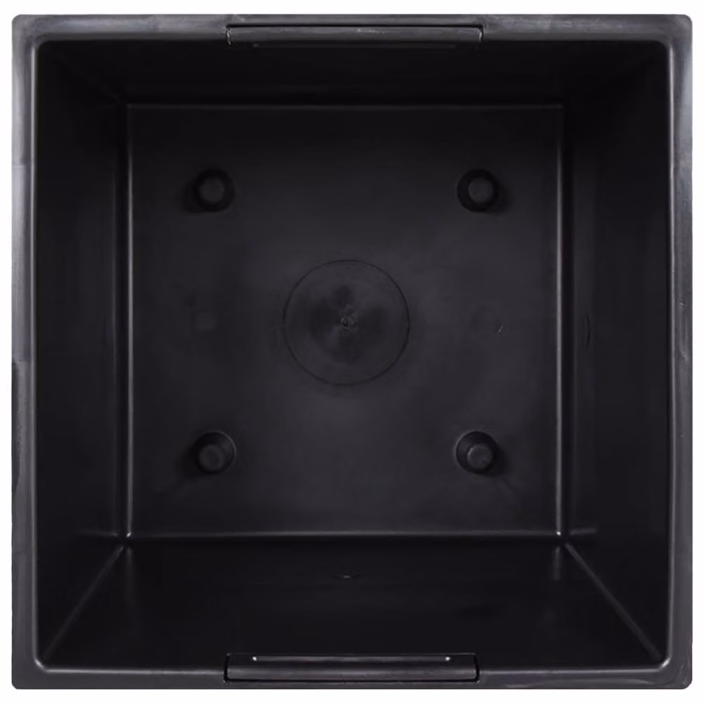 Berkfield Home Black Rattan Planter with Removable Anthracite Inner Tub, 26.5 L – 4