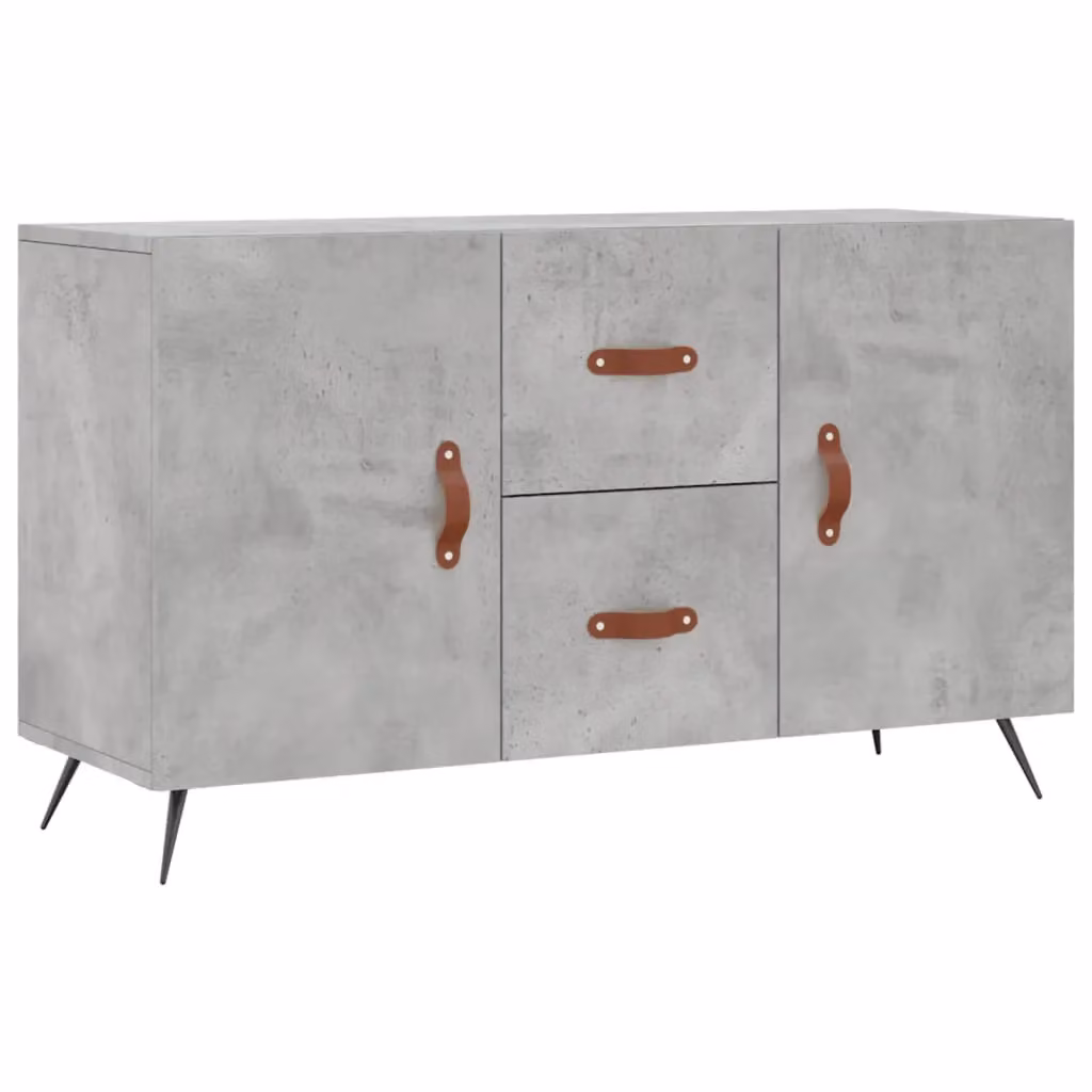 Berkfield Home Modern Sideboard in Concrete Grey, W/D/H: 100 x 36 x 60 cm – 2