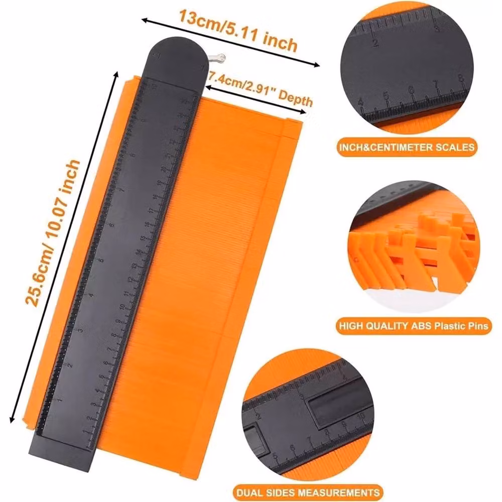 Nordara Contour Gauge with Lock in Orange, W: 1000 mm, H: 400 mm – 2