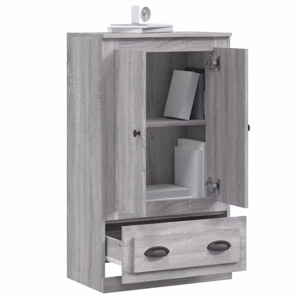 Berkfield Home Grey Sonoma Highboard in Engineered Wood W/D/H: 60 x 35.5 x 103.5 cm – 2