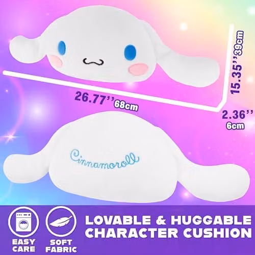 Get Trend Sanrio Cinnamoroll 3D Plush Cushion, White, W: 39 cm, L: 40 cm – 3