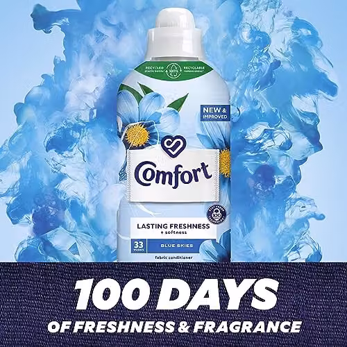 Comfort Blue Skies Fabric Conditioner with Stay Fresh Technology, 990 ml – 2