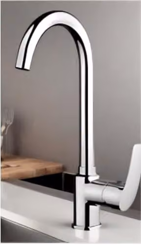 Piralla Chrome Single Lever Kitchen Mixer Tap with Swivel Spout – 3