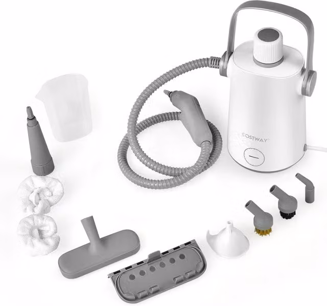 Costway 1000W Handheld Steam Cleaner in Grey and White