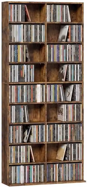 FORGEVIO 640 CD and DVD Storage Tower in Brown