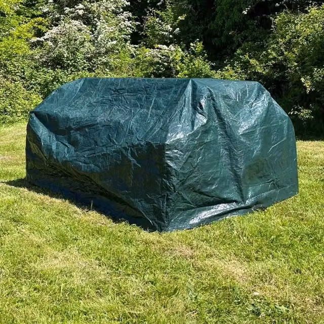 VOGREX Waterproof Green Garden Picnic Table Cover with Ties
