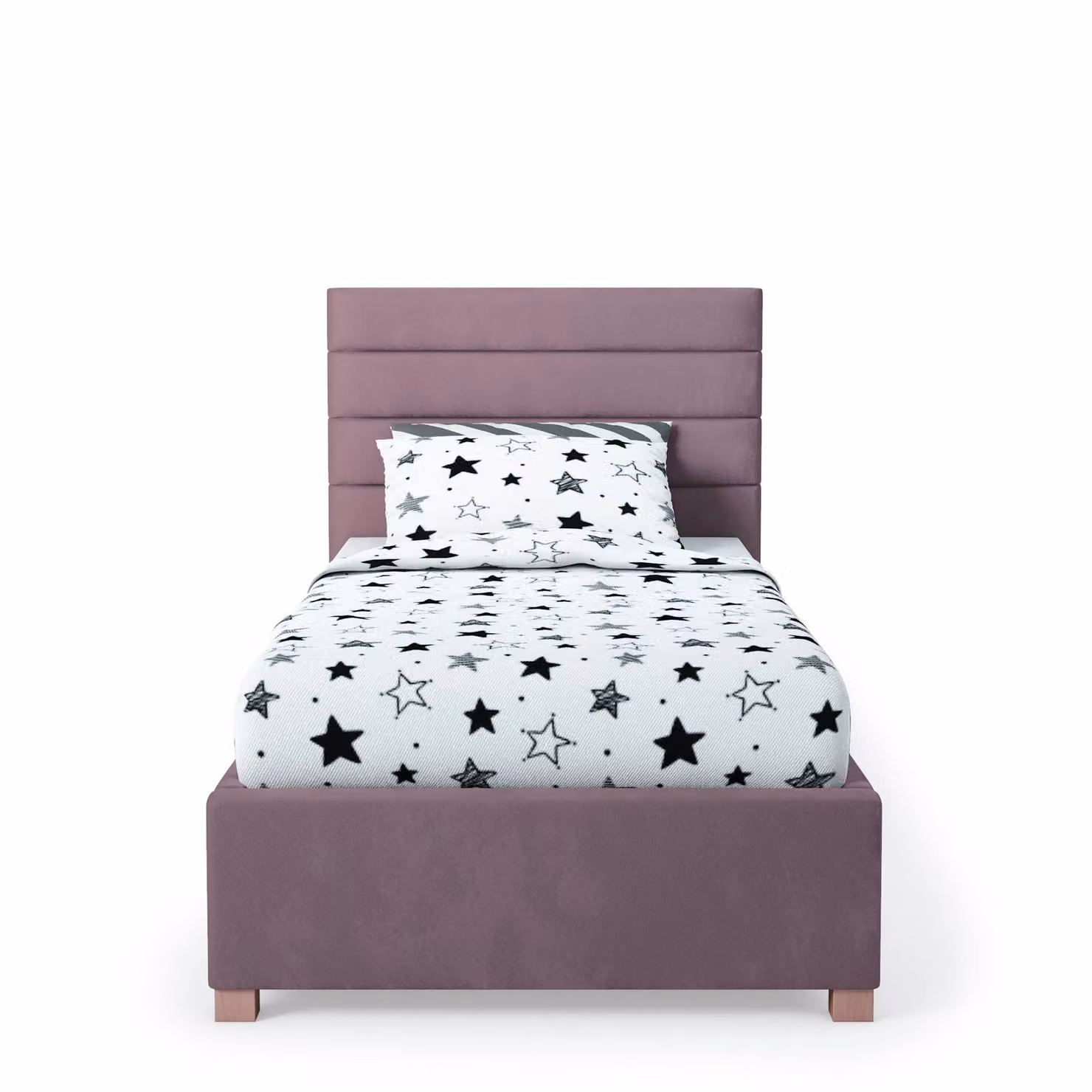 Rest Relax Lottie Single Fabric Ottoman Bed in Pink – 2