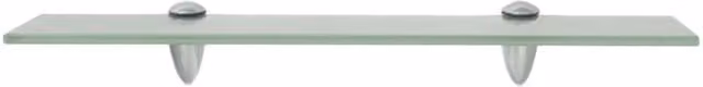 Berkfield Home Modern Floating Glass Shelves, 2 Pack, Clear, W: 50 cm, D: 20 cm