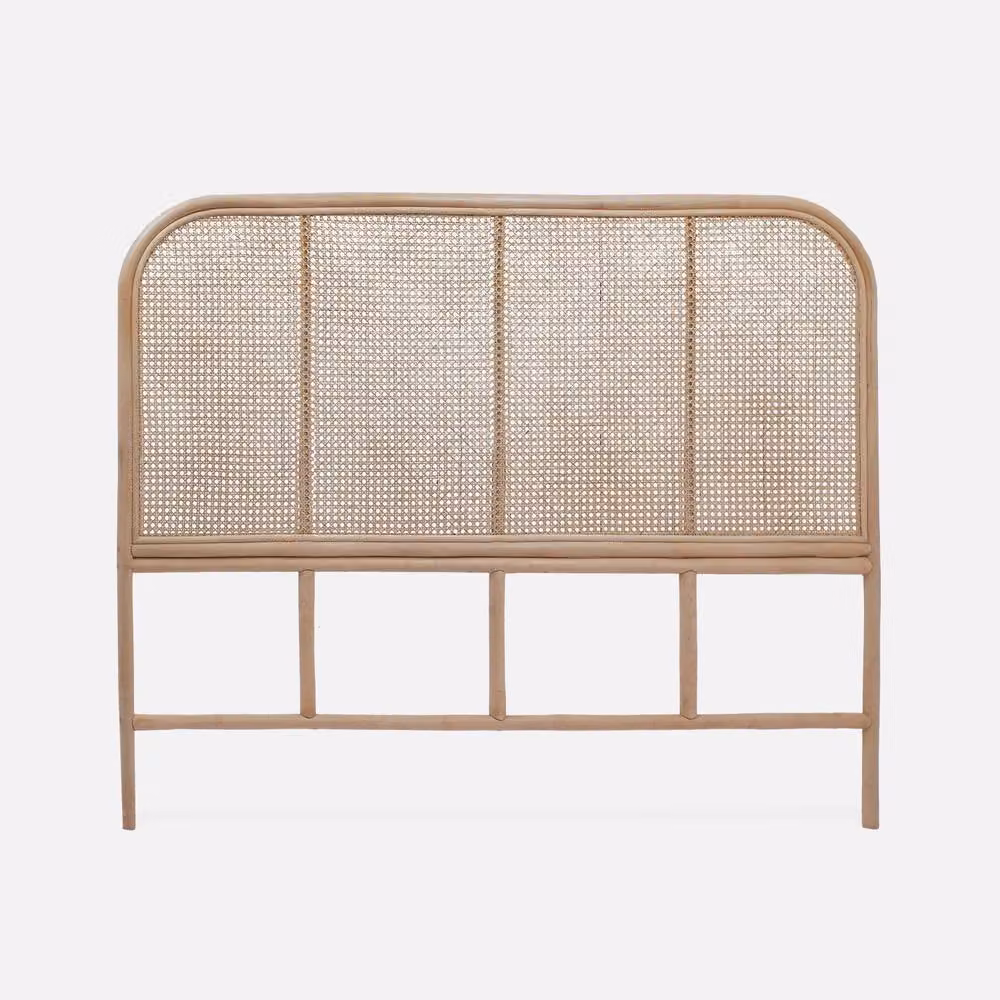 sweeek Natural Rattan Headboard for Double Bed, Light Brown – 2
