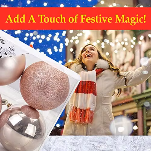VFM e-Store Gold Round Christmas Baubles, 4 Pack – 5