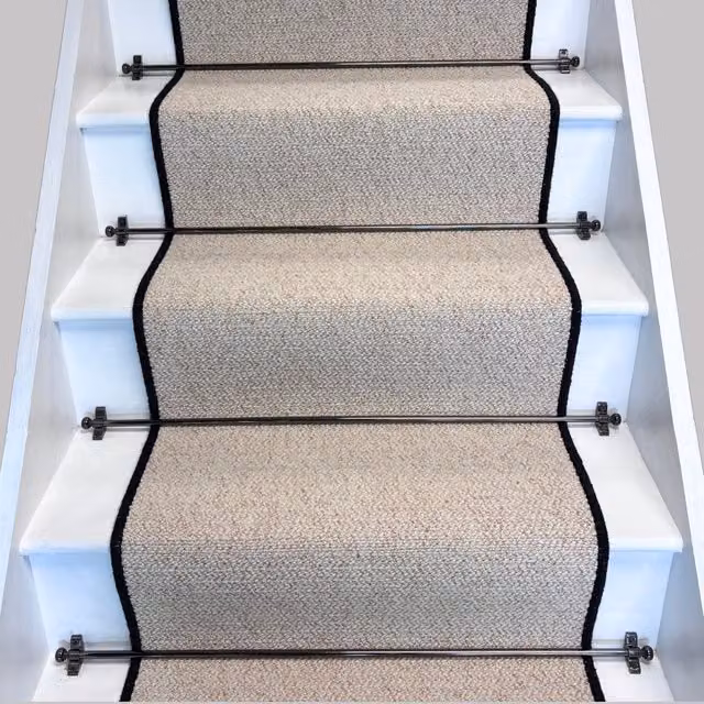 RainbowHome Keswick Cream Fleck Woven Stair Runner, Beige, W: 50 cm, L: 600 cm
