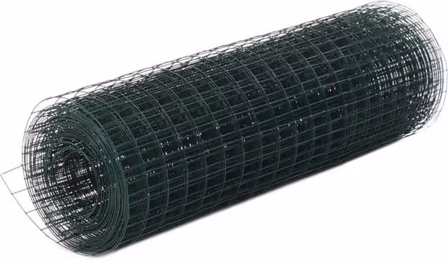 Berkfield Home Green PVC Coated Steel Chicken Wire Fence, 25 x 0.5 m – 1