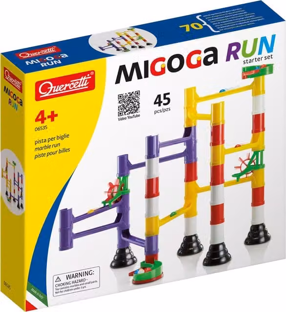 Migoga Marble Run Basic Starter Set in Multicolour and Black