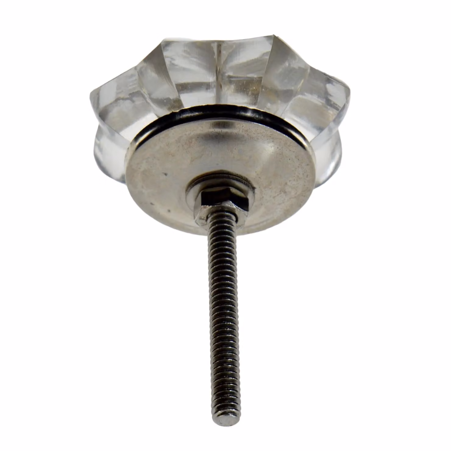 Nicola Spring Polished Transparent Glass Cabinet Knobs with Threaded Stem, Pack of 24 – 3