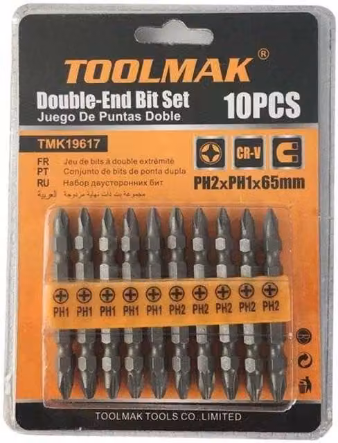 Toolmak Stainless Steel Double Ended Twist Drill Bit, Silver (Pack of 10)