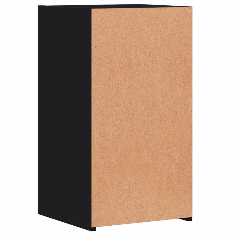 Berkfield Home Set of 2 Black Bedside Cabinets, W/D/H: 35 x 34 x 65 cm – 6