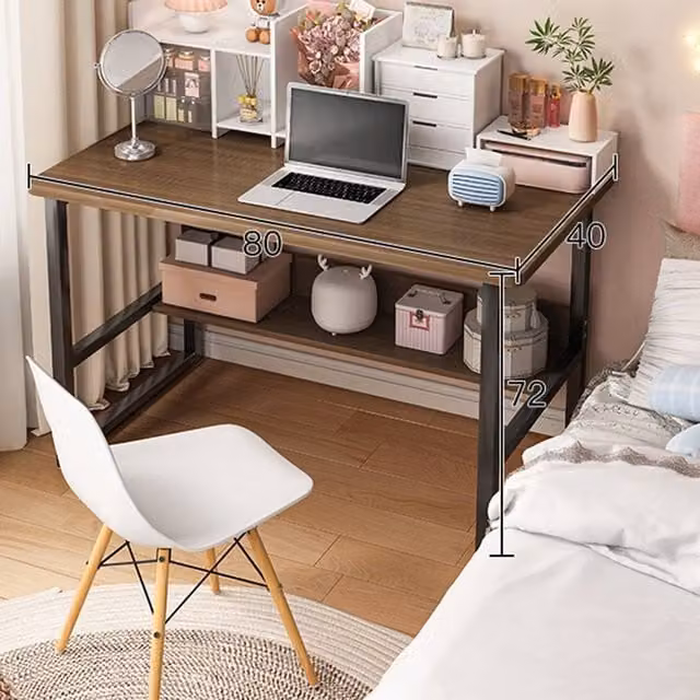 Havendro Brown Home Office Computer and Writing Desk, W/D/H: 120 x 40 x 72 cm