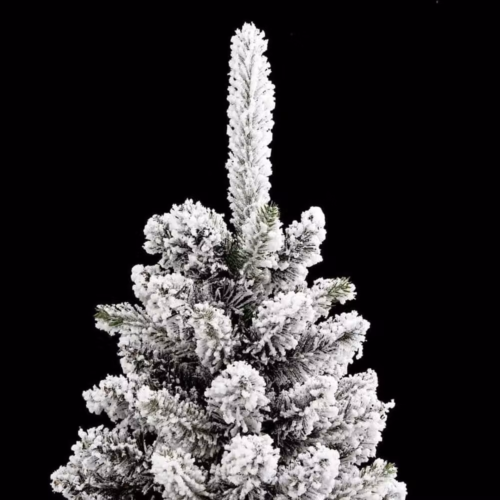 Berkfield Home Artificial Christmas Tree with 150 LEDs, Green and White, H 120 x W 48 x D 48 cm – 4