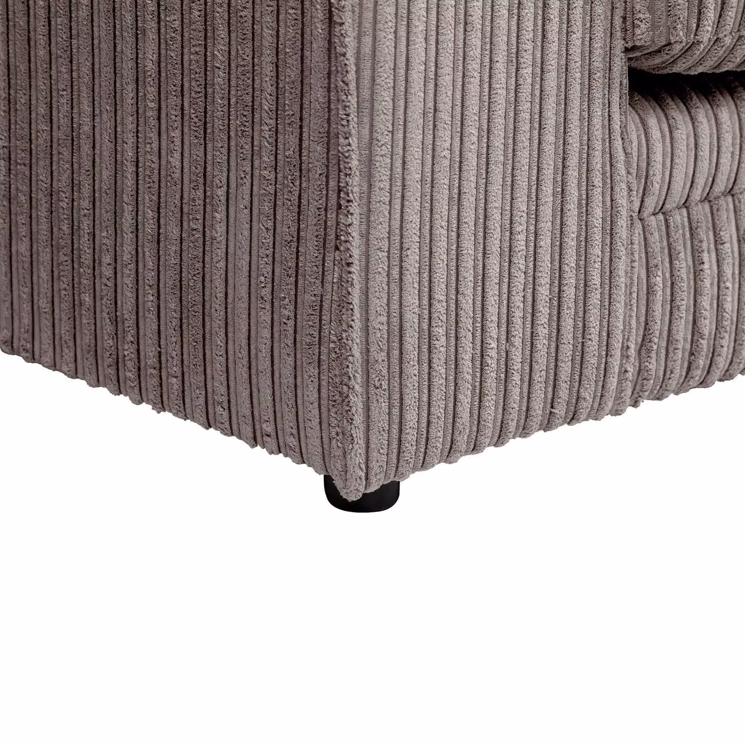 LUXURY LIFE Dylan Grey Jumbo Cord Fabric Right Hand Facing L-Shape Corner Sofa with Scatter Cushions, W/D/H: 213 x 166 x 90 cm – 3