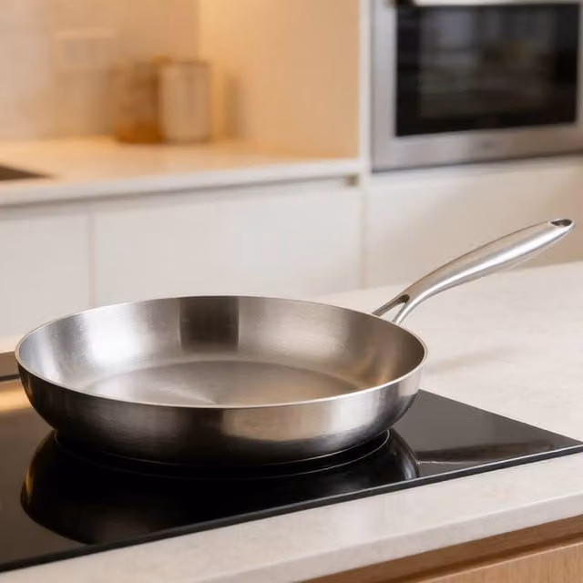 Ventryn 316 Food Grade Stainless Steel Non-Stick Frying Pan in Silver – 1