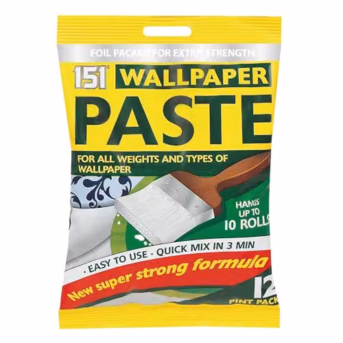 151 All Purpose White Wallpaper Paste, Super Strong Water Based Powder Adhesive for All Wallpaper Types, 5.68 l – 2