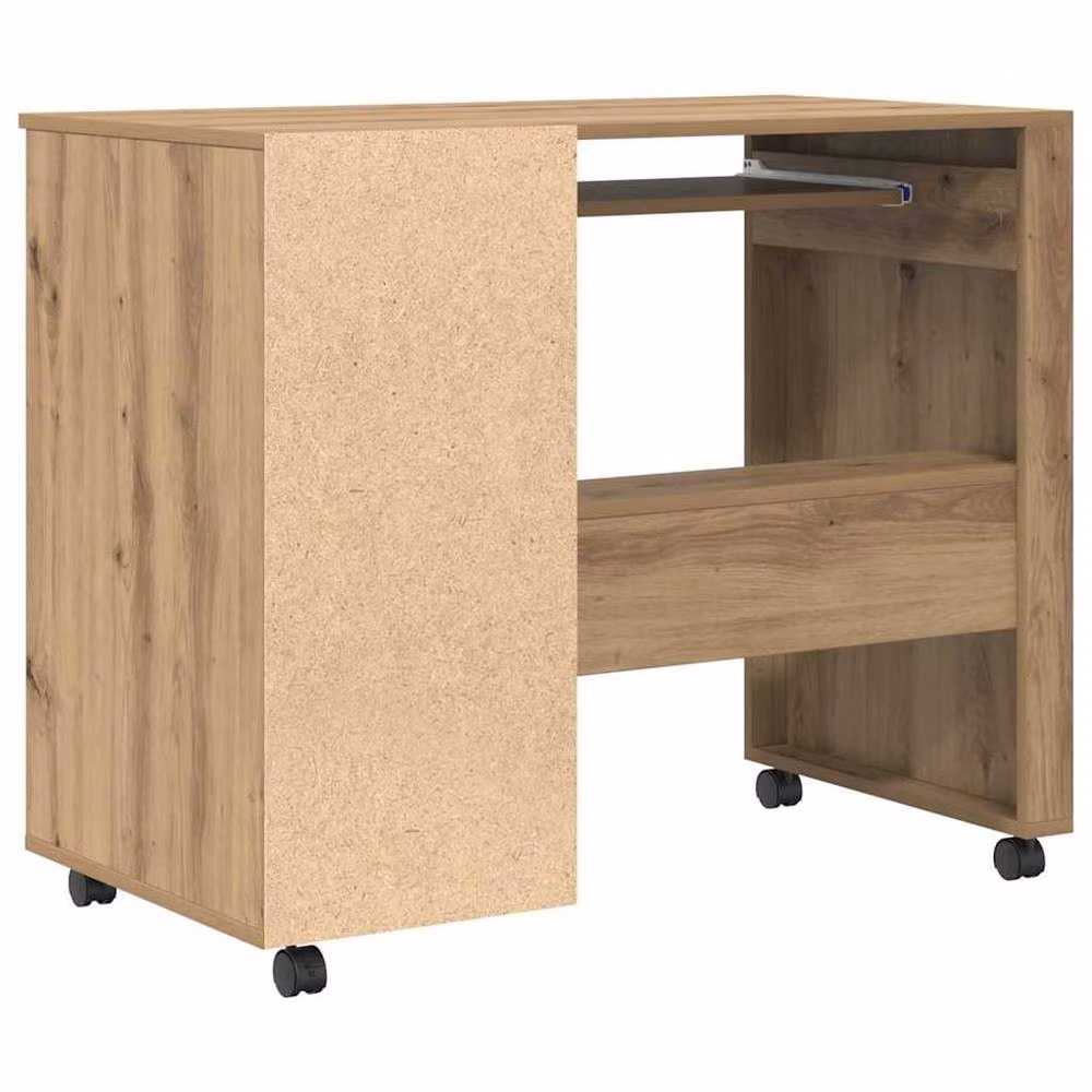 Berkfield Home Artisan Oak Computer Desk in Brown – 5