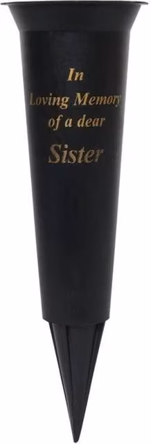 KDMD Black and Gold Condolence Grave Vase, 5 Pack, Height: 23 cm