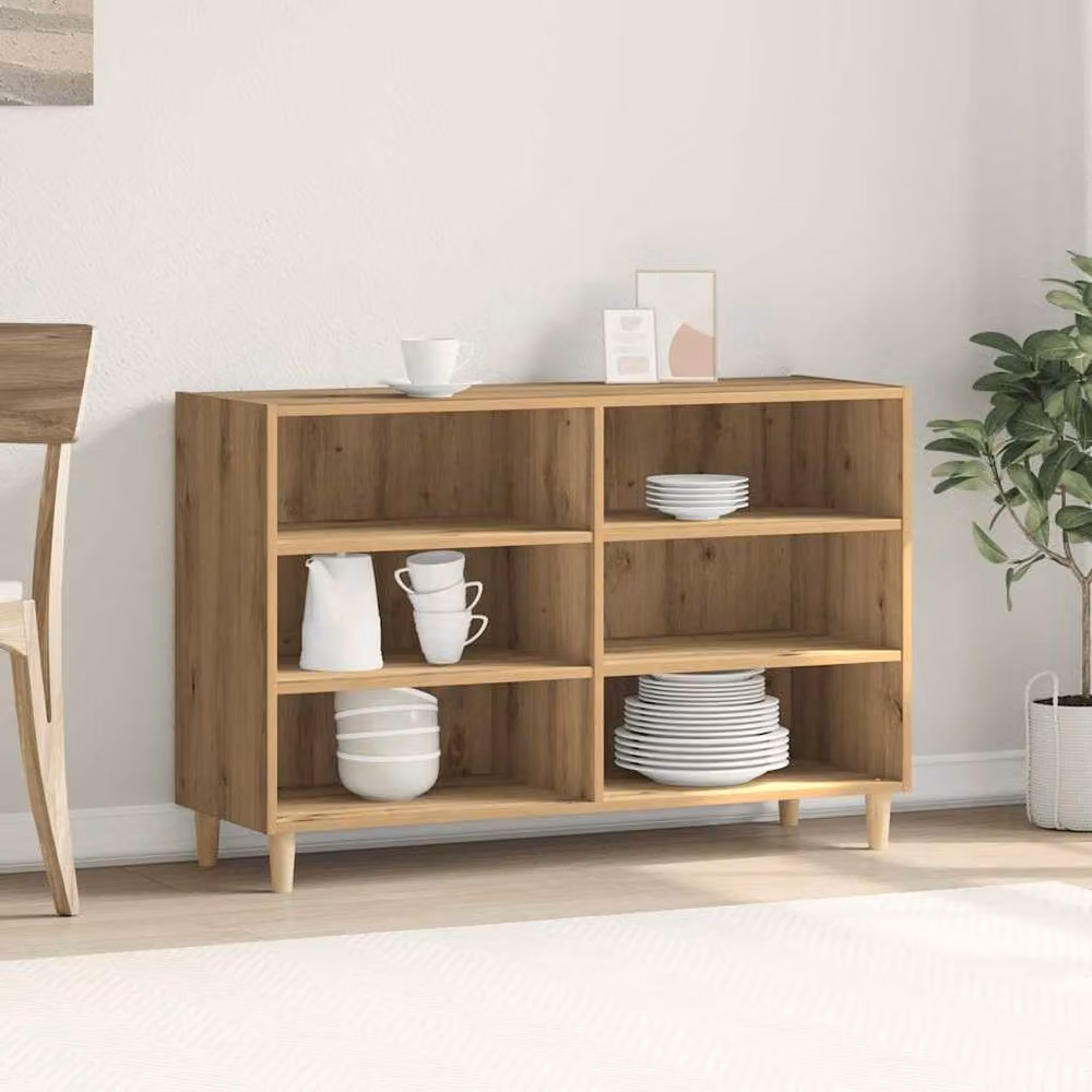 Berkfield Home Artisan Oak Sideboard in Brown, W/D/H: 103.5 x 35 x 70 cm – 2