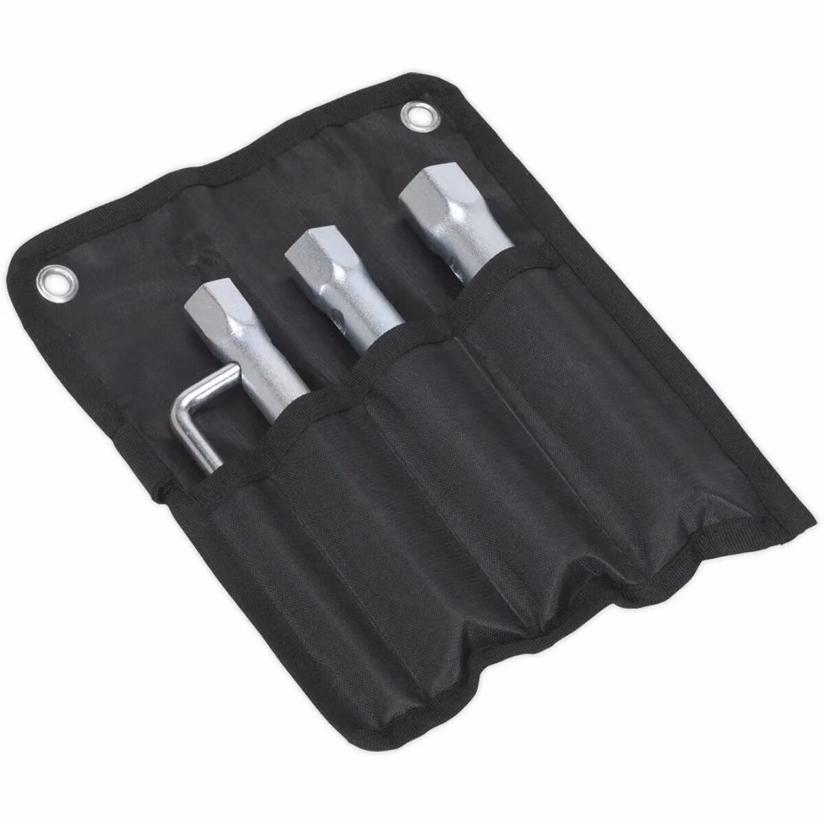 Loops 3 Piece Double Ended Long Reach L-Bar Spark Plug Spanner Set in Silver and Multicolour – 2