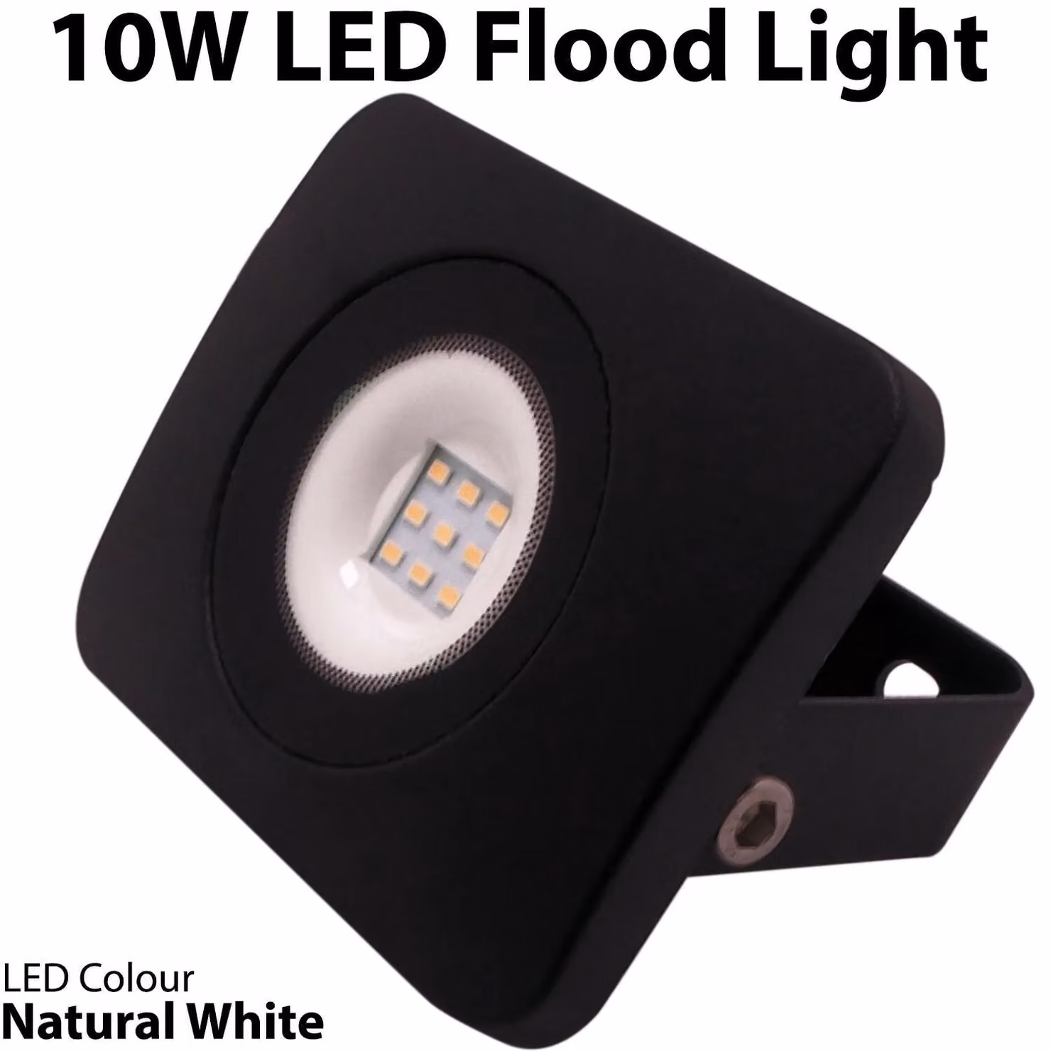 Loops PREMIUM Slim 10W LED Outdoor Floodlight, Black Aluminium Security Light, IP65 Waterproof – 2