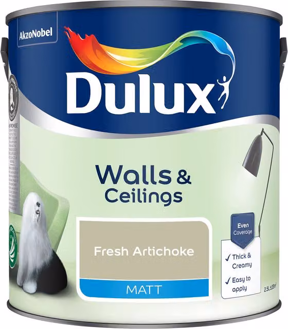 Dulux Matt Emulsion Water Based Paint in Green, 2.5l