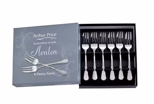 Arthur Price Avalon Stainless Steel Pastry Fork Set of 6, Silver Polished – 2