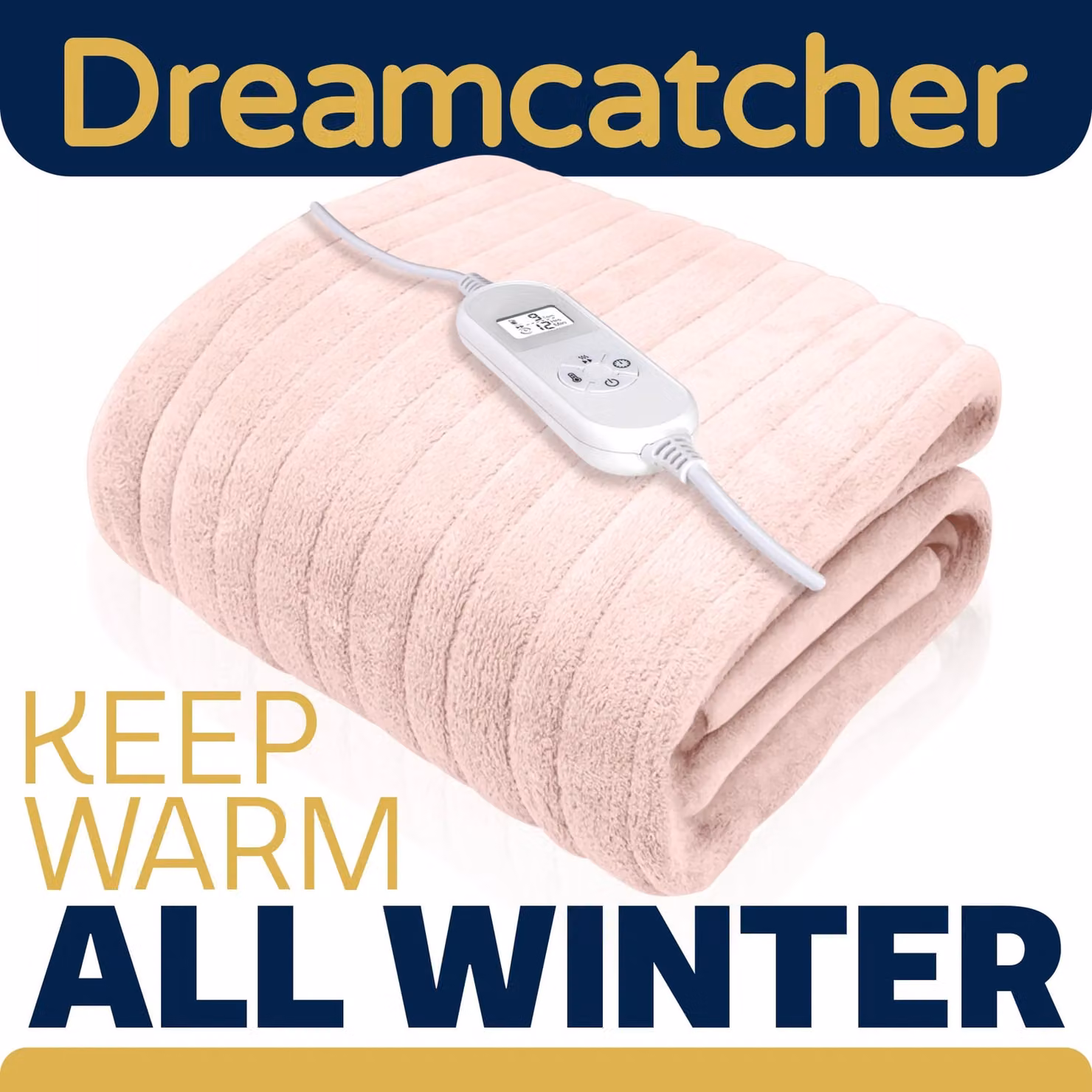 Dreamcatcher XL Double Electric Heated Fleece Throw Blanket in Pink – 6