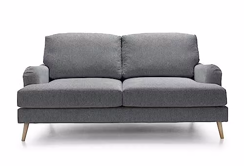 Abakus Direct Harper 3 Seater Sofa in Dark Grey Smart Chenille Fabric W/D/H: 173 x 88 x 103 cm