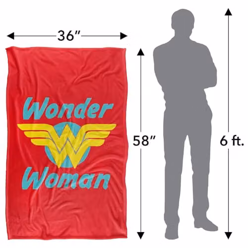Warner Bros. DC Wonder Woman Silky Touch Super Soft Fleece Throw Blanket, Multicolour – 4