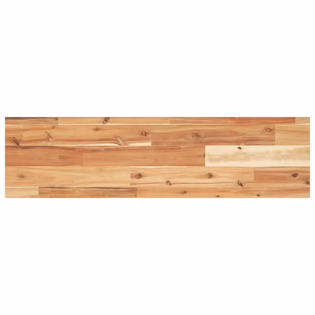 Berkfield Home Brown Oil Finished Solid Wood Acacia Floating Shelf, W: 100 cm, D: 20 cm, H: 2 cm
