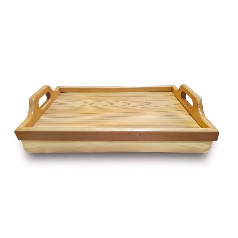 Nordara Soft Cushioned Lap Tray in Natural Wood, W: 100 cm, D: 15 cm – 2