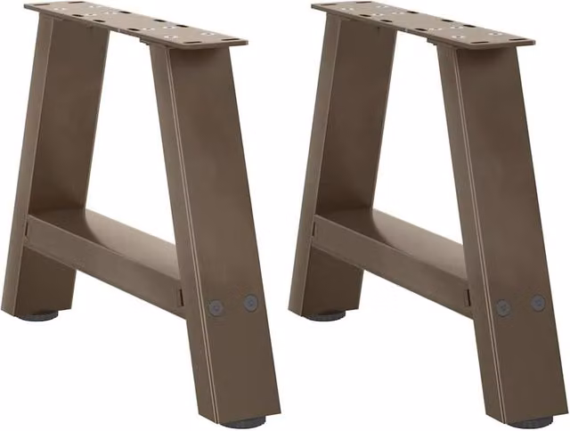 Berkfield Home A-Shaped Steel Coffee Table Legs, 2 Pieces, Black, H: 30 cm x W: 30 cm – 1