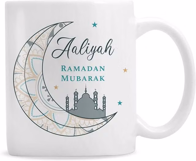 Personalised Memento Company Personalised Eid and Ramadan Ceramic Mug in White