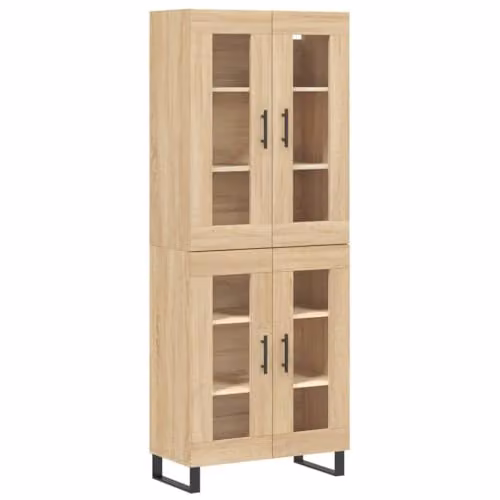 vidaXL Modern Sonoma Oak Highboard and Sideboard with Metal Feet for your Living Room