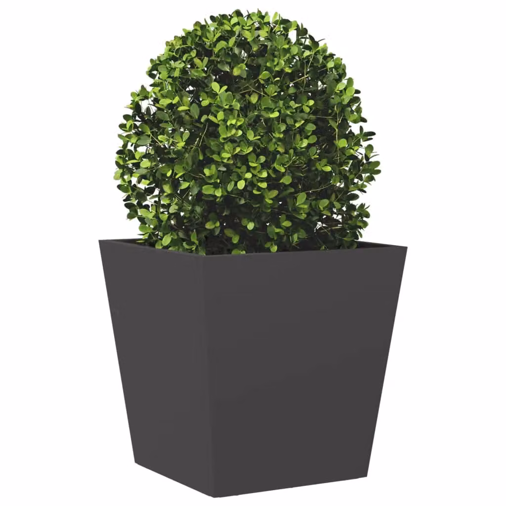Berkfield Home Steel Garden Planter Tub, Black, W/D/H: 40 x 40 x 40 cm – 3