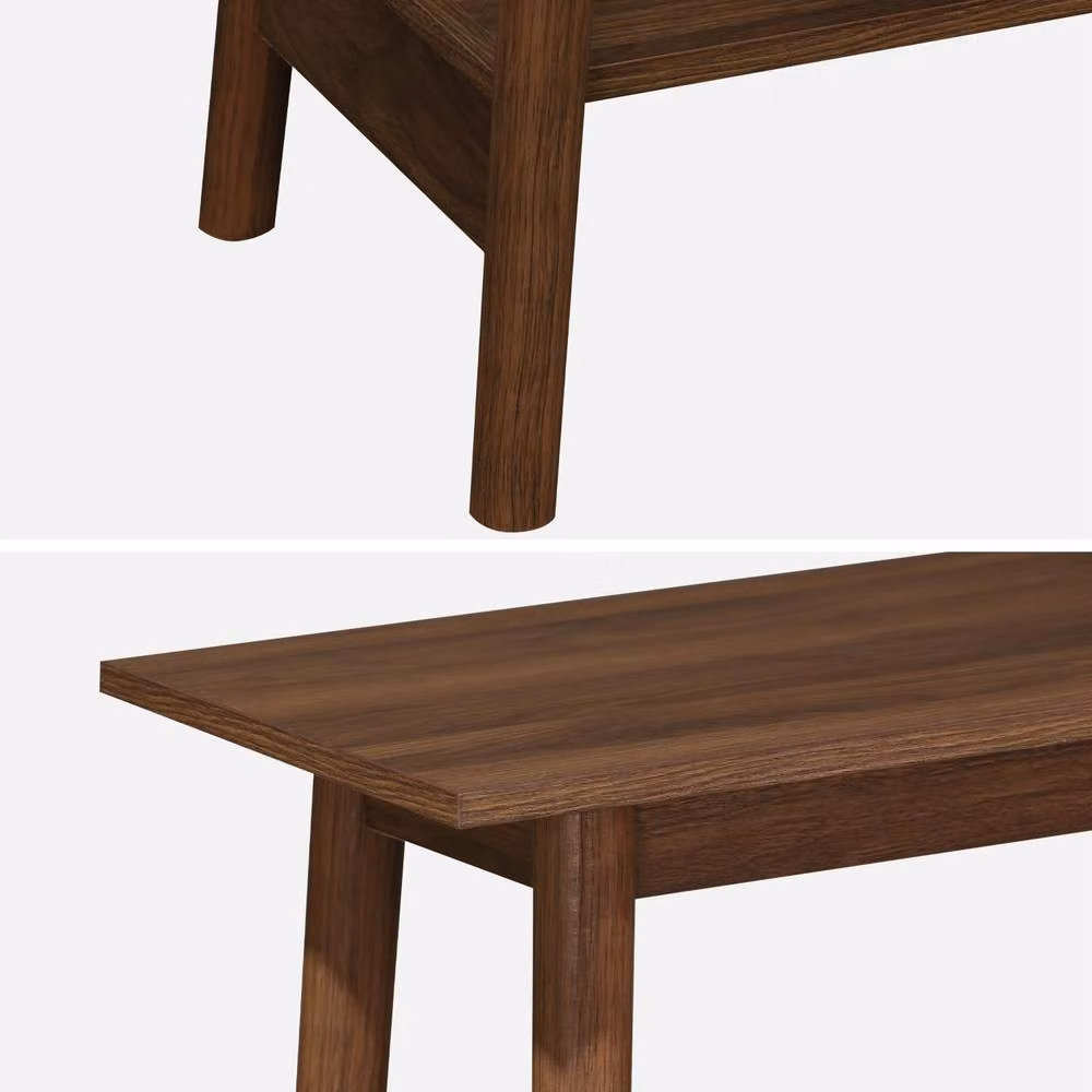 Sweekeet Dark Brown Walnut Wood Effect Console Table, Width: 110 cm – 2